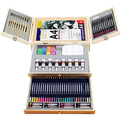 LUCKY CROWN 83 Piece Deluxe Art Set