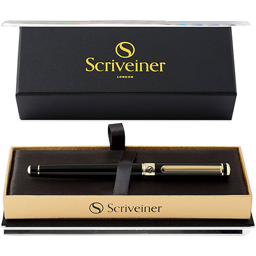 Scriveiner Black Lacquer Rollerball Pen